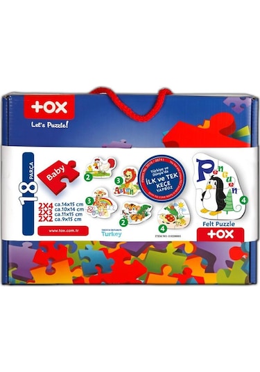 Tox Hayvanlar 2+ Keçe Yapboz Puzzle T003