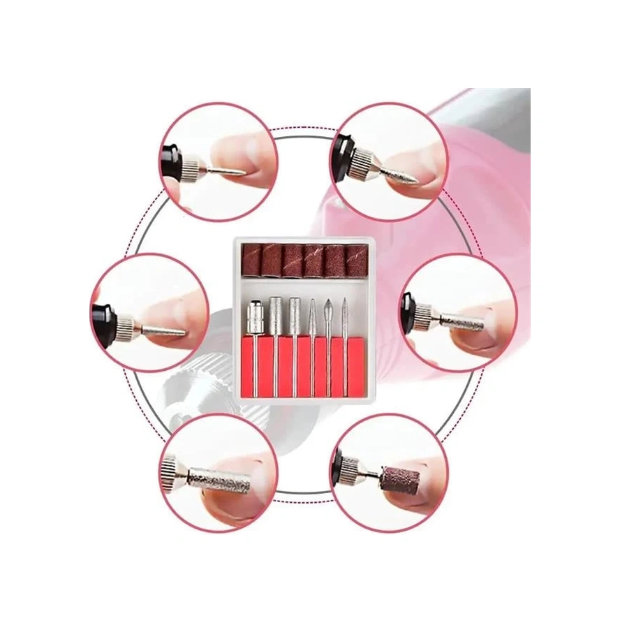 Sunup Sn-27091 Hız Ayarlı Tırnak Freze Törpü Manikür Pedikür Seti 6 Başlıklı Elektrikli Ac220v Çok Renkli