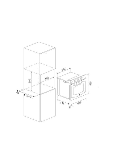 Franke FCO 86 H Nero 65 L Fırın