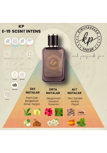 Kimyagerden E-19 Erkek Parfüm EDP 50 ML