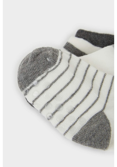 DeFacto Erkek Bebek Kaydırmaz Taban 3'lü Pamuklu Patik Çorap E5020A5NSKR1