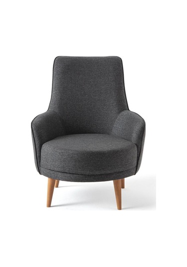 Rebull Keten Berjer Antrasit Tekli Koltuk Siyah