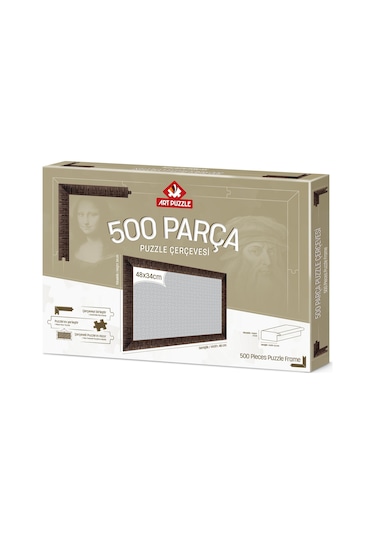 Art Puzzle Kahverengi 500 Parça Demonte Puzzle Çerçevesi