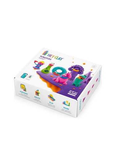 Hey Clay Hava İle Kuruyan Kil 15'li Kutu - Monsters