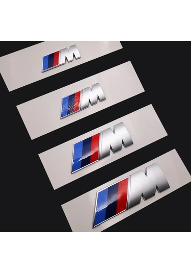 Bmw Abs M Logo Gövde Yan Rozet Gövde Arka Bagaj Dekore Çıkartma Araba Cerium Gray 9x3cm 1 Piece Set