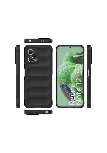 Xiaomi Redmi Note 12 5g / Note 12 5g Hindistan Sihirli Kalkan Tpu Flanel Telefon Kılıfı Şarap Kırmızısı