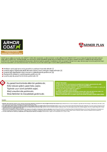 Armor Coat Köpek Bakım Spreyi Hindistan Cevizi Kokulu 75 Ml