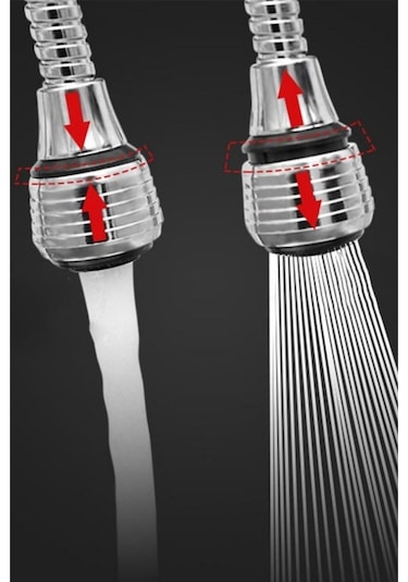 Tasarruflu 2 Fonksiyonlu Musluk Başlığı Yağmurlama Perlatörlü Dönebilir Oynar Mutfak Lavabo Musluğu