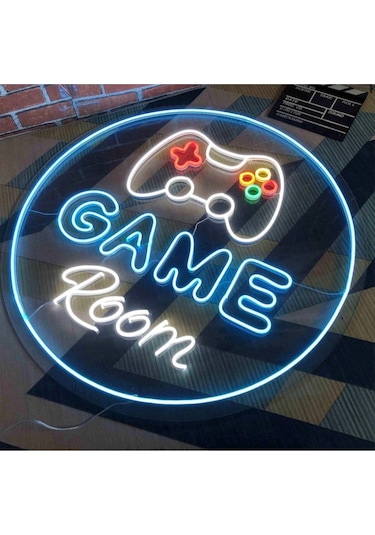 Twins Led Game Room Yazılı Ve Şekilli Neon Tabela Çok Renkli Model:model:38773366 Çok Renkli
