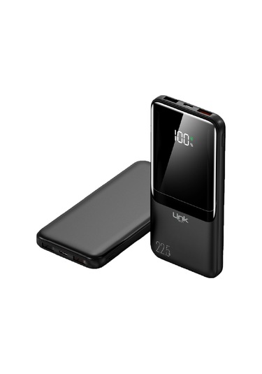 Linktech Ef94 9000 Mah 22.5w Hızlı Ekranlı Powerbank Siyah