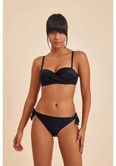 Amarelle Bali Siyah Yandan Bağlamalı Bikini Alt Siyah