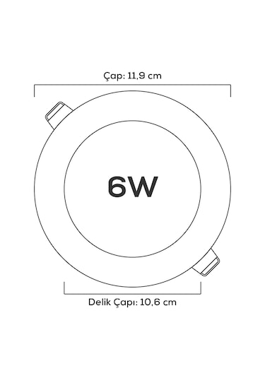 24v Led Spot 6w - Gün Işığı - Karavan Tekne Araç Solar 24 Volt