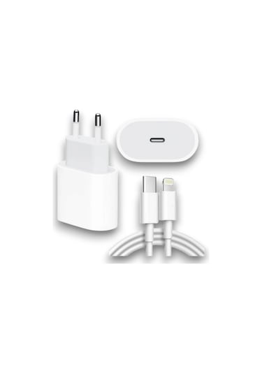 Usb C Güç Adaptörü + Lightning Şarj Kablosu Seti iPhone & İpad Uyumlu, Pd Hızlı Şarj, 1 Metre Kablo Iphone X