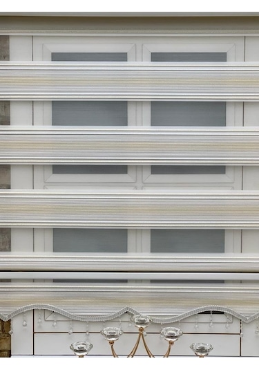 Yeni Sezon 1. Kalite Boncuklu Zebra Stor Perde (469292127)