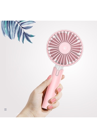 Masaüstü Taşınabilir El Tipi Mini Sessiz Fan, Renk: X1 Pembe