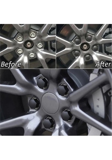 Bijon Kapağı 19 Mm Siyah Renk 20'li Paket İthal