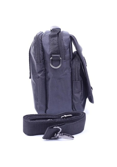 Seventeen 3433 Küçük Erkek Cırtlı Kapaklı El Ve Omuz Çantası-Siyah-S