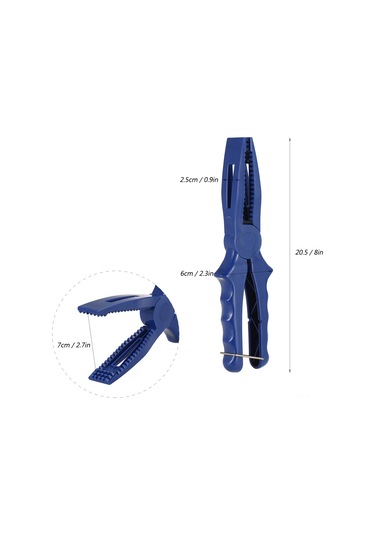 Vkemall Plastik Balık Tutucu Bl-012 Mavi - Balık Vücudunu Tutarak İğne Çıkarımı Kolaylaştırır