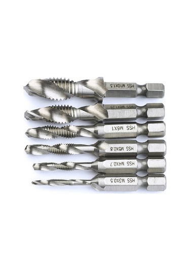 Kangvka 6 Parça Opp Paketli Gümüş Kısa İvme Matkap Ucu Seti - 0.6 Mm Uç Çapı, Altıgen Sap, Delme İşlemleri