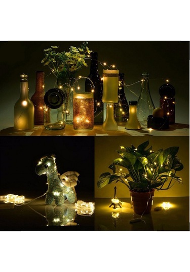 Ximistore9 1 Metre Bakır Tel Led Işık Zinciri 3000k Islak Beyaz 10 Led 2032 Pil Kutusu Noel Dekorasyon Atmosfer Işığı Ip44 Pil Dahil Değil