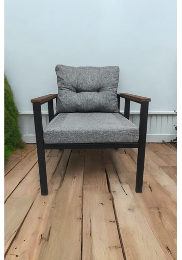 Pimango Pi Elize Demonte Metal Tekli Bahçe Mobilyası Gri 60 x 60 CM Gri