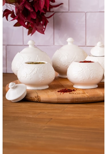 Emsan Grape 5'li Baharat Takımı Beyaz