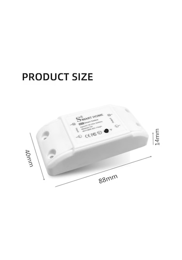 Yaozixa Akıllı Wi-fi+bluetooth 10a Kontrolörü - 90-250v, 2200w, Smartlife/tuya Uygulaması İle Uzaktan Kontrol, Yangın Engelleme Abs Malzeme