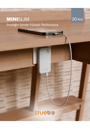 Truebo MiniSlim 30w Hızlı Şarj Adaptörü