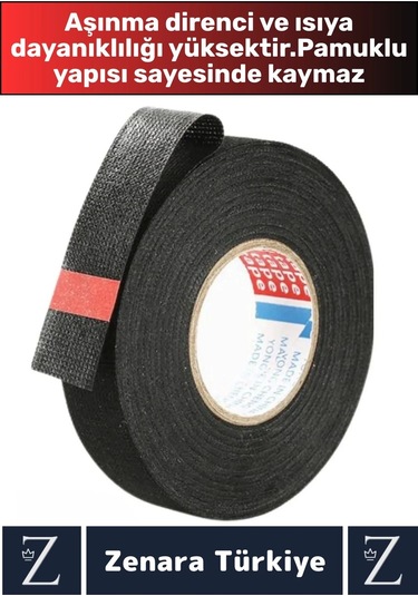 Isıya Dayanıklı Yüksek Aşınma Dirençli Kalıntı Bırakmaz Kaymaz Alev Geciktirici Bant 10 Metrex5 Adet
