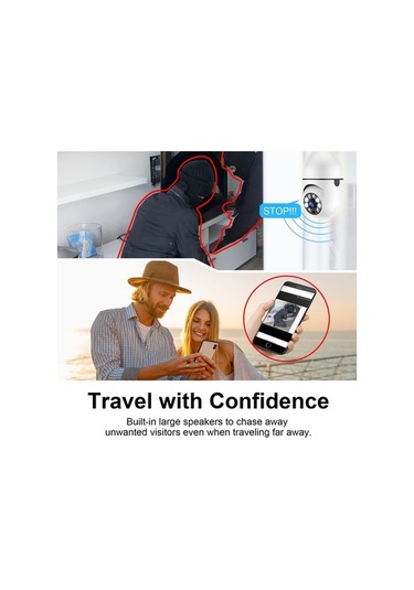 Artfulabode Yönlü Wifi W/32g Panoramik Kartı. Kamerası, Kamerası, Kamera, Ip İki Hareket Hafıza Güvenlik Gözetim Görüşü, Gece Ev E27 Dönme/eğilme Diğer Derece Ampul Algılama Alarmı, Akıllı 360 2.4ghz 1080p Ur Diğer