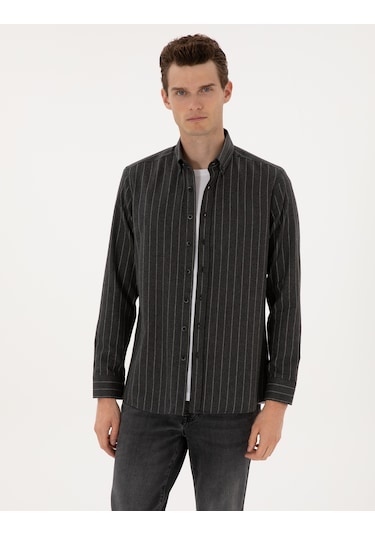 Pierre Cardin Erkek Antrasit Gömlek Desenli 50316765-vr006 Antrasit