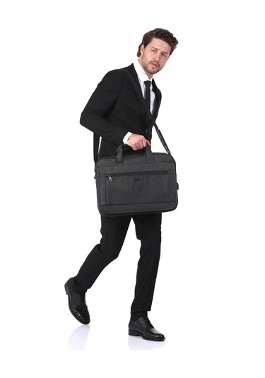 Ççs 71243 Çapraz Omuz Askılı Evrak Çantası-siyah Siyah