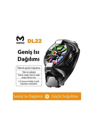 Klipsli Seramik Radyatörlü Telefon Soğutucu Gaming Oyuncu Canlı Yayın İçin Memo