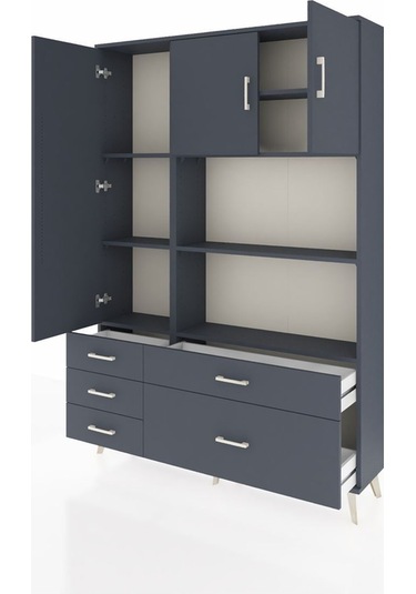 Arges Dolap 7 Raflı 5 Çekmeceli 3 Kapaklı 132x30x195 Antrasit-antrasit/antrasit Antrasıt/antrasıt Arges Dolap 7 Raflı 5 Çekmeceli 3 Kapaklı 132x30x195 Antrasit-antrasit/antrasit Antrasıt/antrasıt