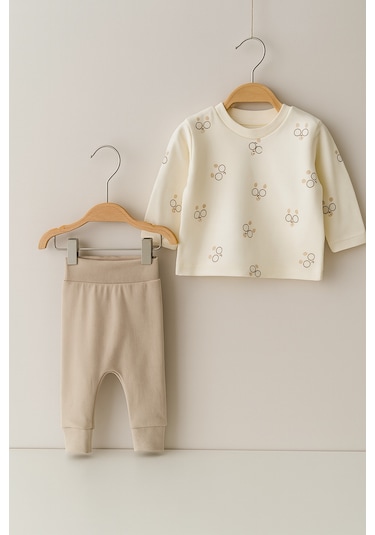 Bear Hugs Pijama Takımı Toprak
