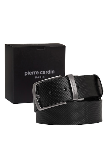 Pierre Cardin Çift Yönlü Deri Erkek Kemer En 4 Cm Pc4099 Siyah