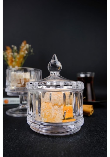 Digithome Ayaklı 2 Katlı Cam Sunumluk Kurabiyelik Ve Şekerlik Ku.mpp.002 C1-1-288