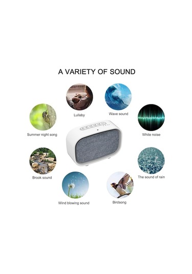 Tongxida Beyaz Gürültü Uyku Cihazı Akıllı Gece Lambası - Uyku Yardımcısı Beyaz Beyaz