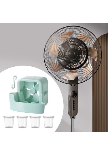 Wezone Ev İçi Asma Tipi Buzlu Soğutucu: Delme Yok Kurulumu Kolay Pp Malzeme Mavi Hava Soğutucu Fan