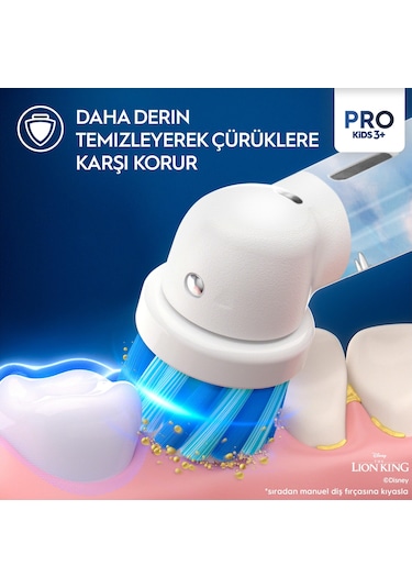 Oral-B Vitality Pro Lion King Özel Seri Çocuklar İçin Şarj Edilebilir Diş Fırçası