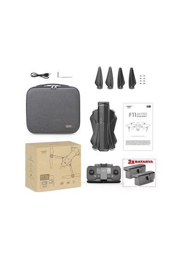 SJRC F11 Pro Combo 4K Kameralı Drone Seti - 2 Batarya - 1.5 KM Menzil - 26 Dakika Uçuş Süresi