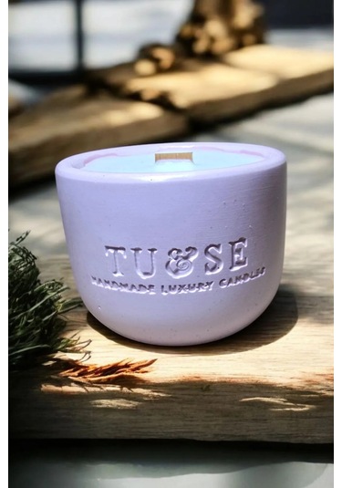 Tuse Candles Lüks Bebek Pembesi Beton Mum