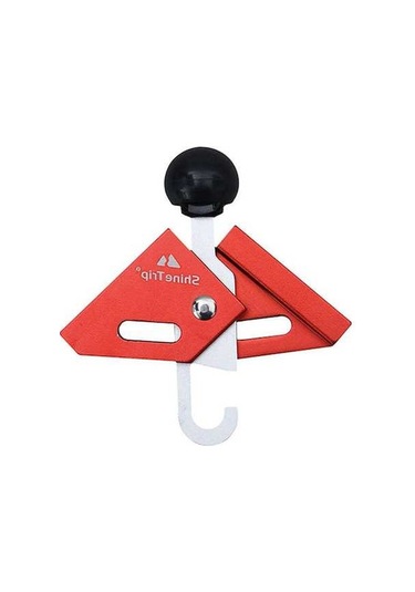 Pazly Alaşım Çadır Ucu Kapakları - 90 Ayarlanabilir, Kaymaz Taban, 6mm Uyumlu Kırmızı Kırmızı