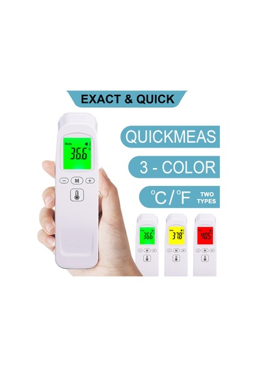 Aubyhe El Tipi Enfrared Termometre, Dokunmadan Vücut Ve Nesne Sıcaklığı Ölçer, 3 Renkli Arka Işık, 0.5 Saniye Hızlı Okuma, Otomatik Kapatma Pil Yok