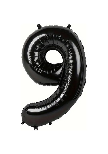 Beysüs Siyah 9 Rakam Folyo Balon 80 Cm siyah