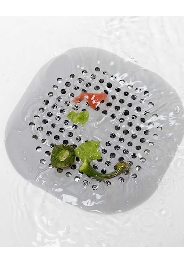 Hangfox Silikon Su Tüpü Filtresi, Multifonksiyonel Tıkanıklık Önleyici, Süspansiyonlı, Mutfak/banyo Kullanıma Uygun, Gri Renk, 4 Adet Set Diğer