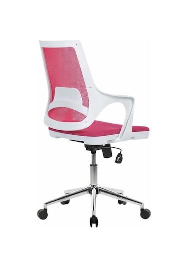 Mix White Çalışma Sandalyesi Ofis Koltuğu Pembe