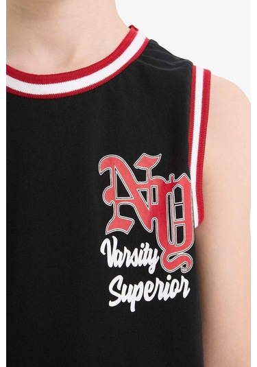 DeFacto Erkek Çocuk 2'li Takım Baskılı Atlet Beli Lastikli Şort E8824A825HSBK81