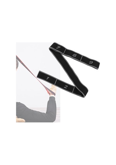 Suntek Esneme Direnç Bandı, Egzersiz Pilates Için Yoga Kayışı Gri