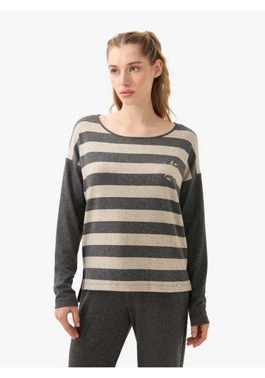 Kadın Termal Pijama Üstü 51971 - Antrasit Antrasit